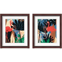 Framed Funky Flamingo 2 Piece Framed Art Print Set