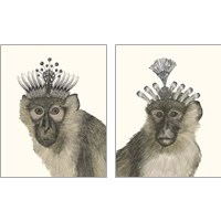 Framed 'Majestic Monkey 2 Piece Art Print Set' border=