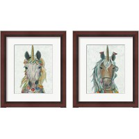 Framed 'Fiesta Unicorn 2 Piece Framed Art Print Set' border=