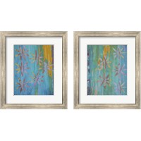 Framed 'Stained Glass Blooms 2 Piece Framed Art Print Set' border=