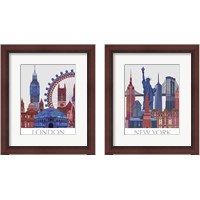 Framed 'London Landmarks 2 Piece Framed Art Print Set' border=