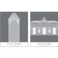 Framed New York Landmark 2 Piece Art Print Set