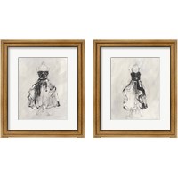 Framed Black Evening Gown 2 Piece Framed Art Print Set
