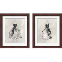 Framed Black Evening Gown 2 Piece Framed Art Print Set