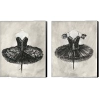 Framed 'Black Ballet Dress 2 Piece Canvas Print Set' border=