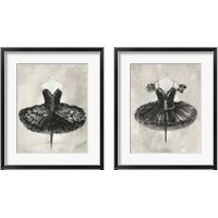 Framed 'Black Ballet Dress 2 Piece Framed Art Print Set' border=