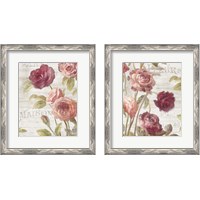 Framed French Roses 2 Piece Framed Art Print Set