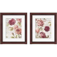 Framed French Roses 2 Piece Framed Art Print Set