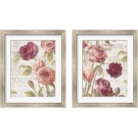 Framed French Roses 2 Piece Framed Art Print Set