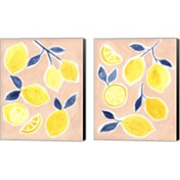 Framed 'Lemon Love 2 Piece Canvas Print Set' border=
