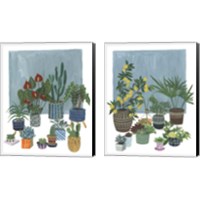 Framed Portrait of Plants 2 Piece Canvas Print Set