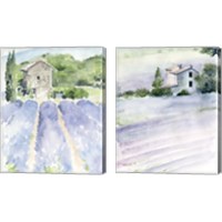 Framed 'Lavender Fields 2 Piece Canvas Print Set' border=