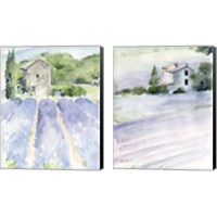 Framed Lavender Fields 2 Piece Canvas Print Set