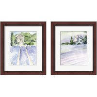 Framed 'Lavender Fields 2 Piece Framed Art Print Set' border=