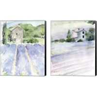 Framed 'Lavender Fields 2 Piece Canvas Print Set' border=
