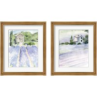 Framed 'Lavender Fields 2 Piece Framed Art Print Set' border=