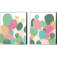Framed 'Cactus Confetti 2 Piece Canvas Print Set' border=