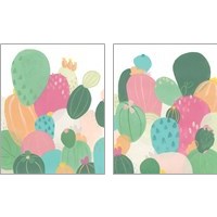 Framed 'Cactus Confetti 2 Piece Art Print Set' border=