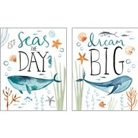 Framed Whale Tale 2 Piece Art Print Set