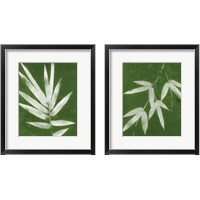 Framed 'Green Spa Bamboo 2 Piece Framed Art Print Set' border=