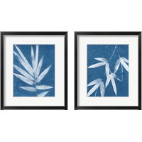 Framed 'Spa Bamboo Blue 2 Piece Framed Art Print Set' border=