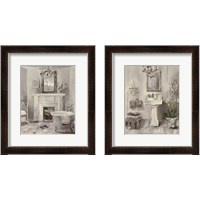 Framed 'French Bath Gray 2 Piece Framed Art Print Set' border=