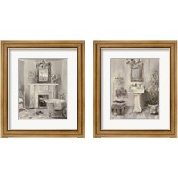 Framed 'French Bath Gray 2 Piece Framed Art Print Set' border=