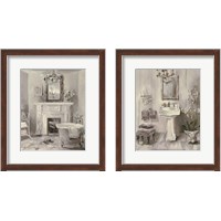 Framed 'French Bath Gray 2 Piece Framed Art Print Set' border=