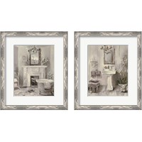 Framed French Bath Gray 2 Piece Framed Art Print Set