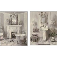 Framed 'French Bath Gray 2 Piece Art Print Set' border=