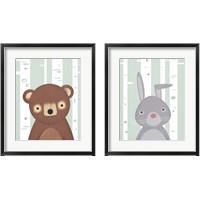 Framed 'Forest Animal 2 Piece Framed Art Print Set' border=