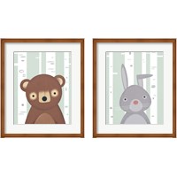 Framed 'Forest Animal 2 Piece Framed Art Print Set' border=