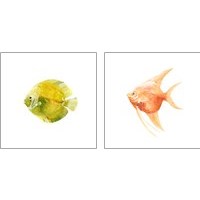 Framed 'Discus Fish 2 Piece Art Print Set' border=