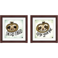 Framed 'I'm So Tired 2 Piece Framed Art Print Set' border=