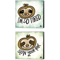 Framed 'I'm So Tired 2 Piece Canvas Print Set' border=