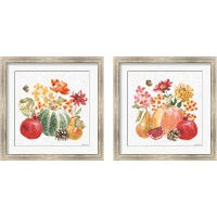 Framed 'Harvest Bouquet 2 Piece Framed Art Print Set' border=