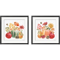 Framed 'Harvest Bouquet 2 Piece Framed Art Print Set' border=