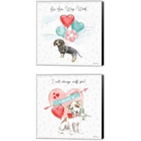 Framed Paws of Love 2 Piece Canvas Print Set