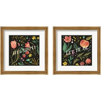 Framed Spring Botanical Black 2 Piece Framed Art Print Set