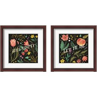 Framed Spring Botanical Black 2 Piece Framed Art Print Set