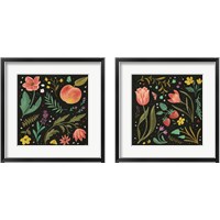 Framed 'Spring Botanical Black 2 Piece Framed Art Print Set' border=