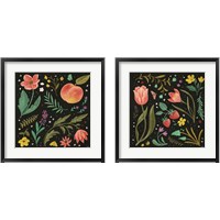 Framed Spring Botanical Black 2 Piece Framed Art Print Set