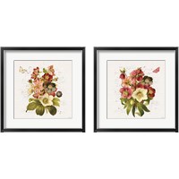 Framed 'Vintage Petals 2 Piece Framed Art Print Set' border=