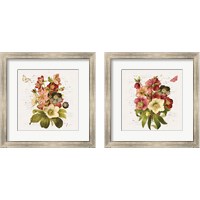 Framed 'Vintage Petals 2 Piece Framed Art Print Set' border=