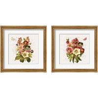 Framed 'Vintage Petals 2 Piece Framed Art Print Set' border=