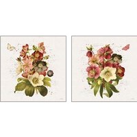 Framed 'Vintage Petals 2 Piece Art Print Set' border=