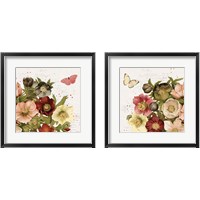 Framed 'Vintage Petals 2 Piece Framed Art Print Set' border=