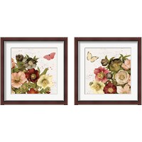 Framed 'Vintage Petals 2 Piece Framed Art Print Set' border=