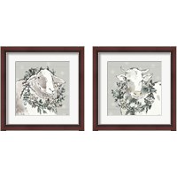 Framed 'Modern Farmhouse Snowflakes 2 Piece Framed Art Print Set' border=