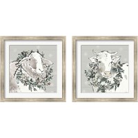 Framed 'Modern Farmhouse Snowflakes 2 Piece Framed Art Print Set' border=